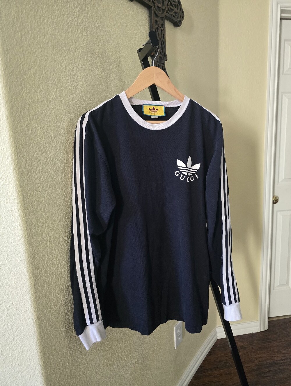 Gucci + Addidas  Crewneck Sweater with White Trim